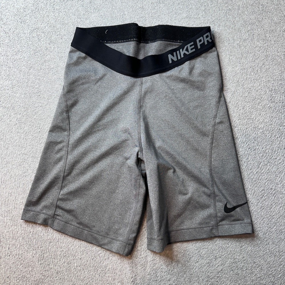 Nike Shorts Womens S Gray Pro Compression Athletic 821770-021 Spandex Training